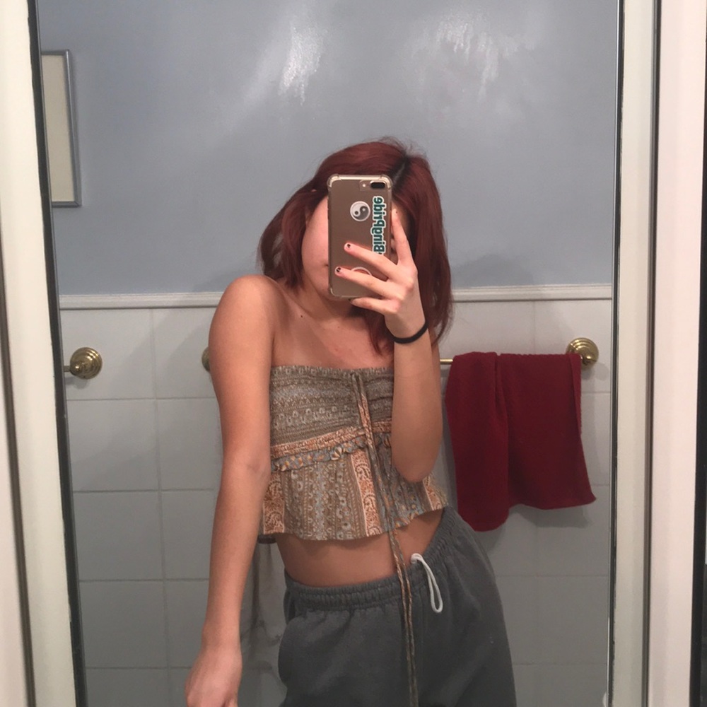 flattering floral tube top